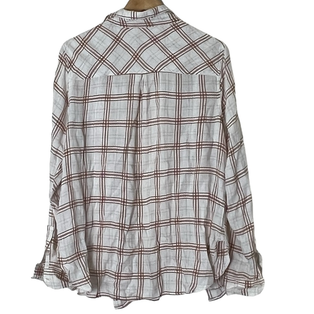 Lucky Brand | Plaid lightweight long sleeve button down shirt size large - Picture 6 of 11